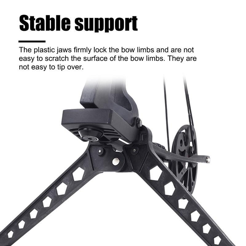 Product Introduction of Compound Bow Stand Holder Archery Recurve Bow Bracket Kick Rack Folding Archery 32