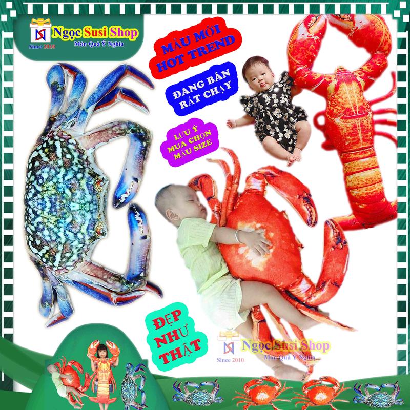 THÚ NHỒI BÔNG CON CUA GHẸ BÔNG TÔM HÙM ALASKA SIÊU TO KHỔNG LỒ - GẤU BÔNG CON CUA đồ chơi doll Thú Bông Toy búp bê HÀNG ĐỘC Phát Nhạc