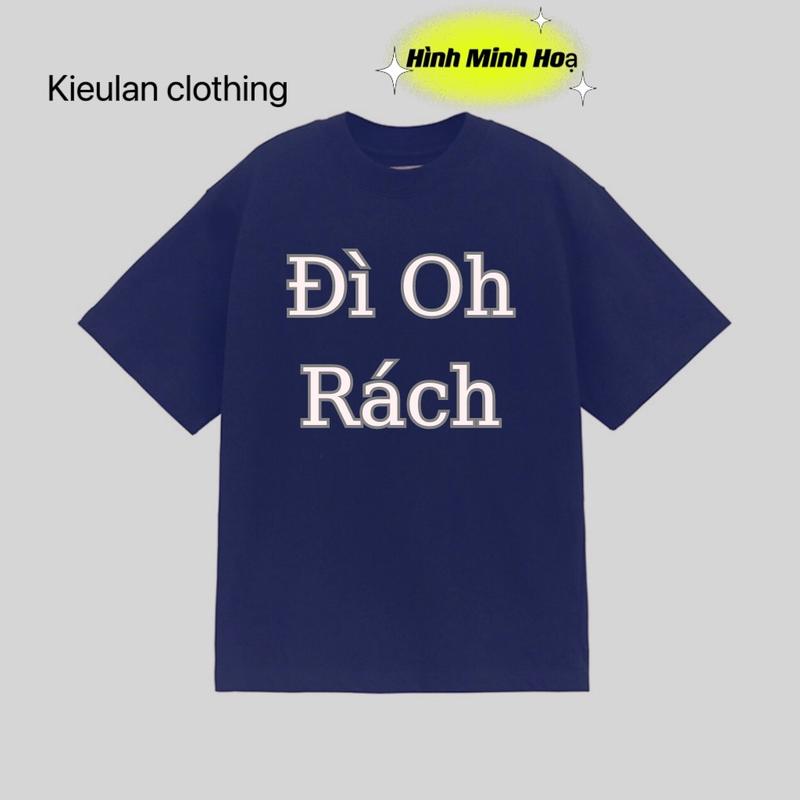 (Hình Minh Hoạ ) - Áo phông Rách - OO-Đi ò - hình in , from rộng ,chất cotton mát