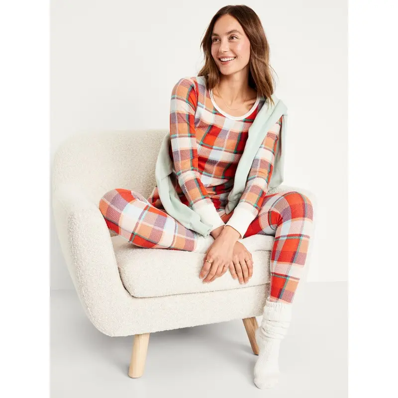 Kaos Wanita Lengan Panjang ODN Waffle-Knit T-Shirt 2
