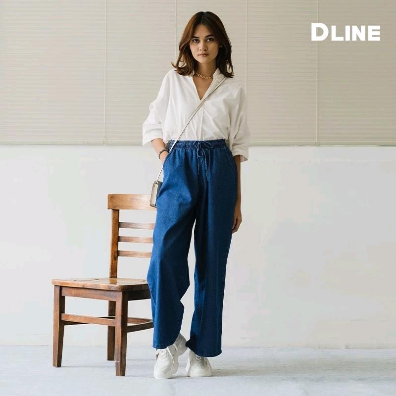 Celana Kulot Panjang Jeans Bahan Nyaman Tidak Luntur 4