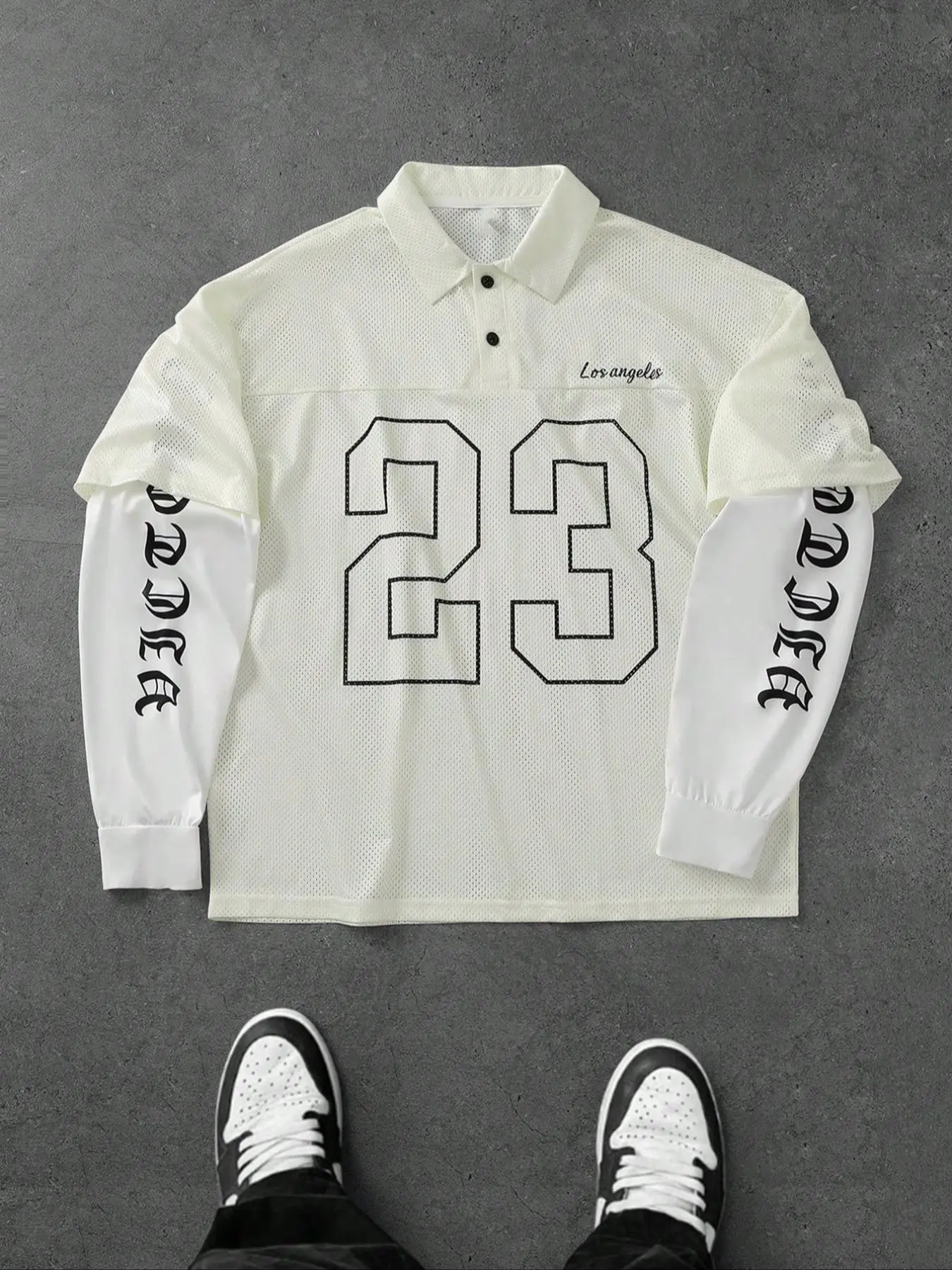 Men's Regular Fit Number Print Long Sleeve Tee, Casual Comfy Round Neck T-shirt for Summer, Fashion Men's Top for Daily Wear