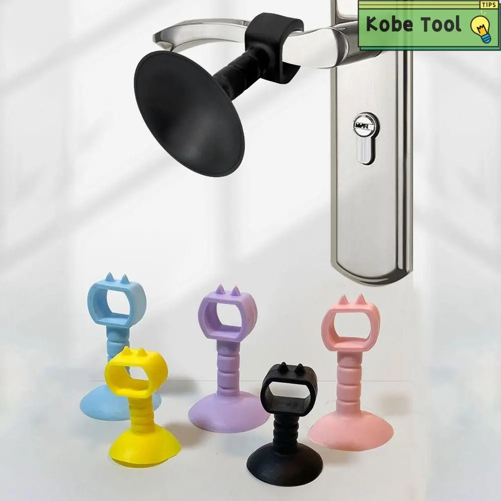 New Silicone Door Stopper Wall Protectors Suction Cup Door Handle Anti-damage Furniture Fittings Doorstop Door