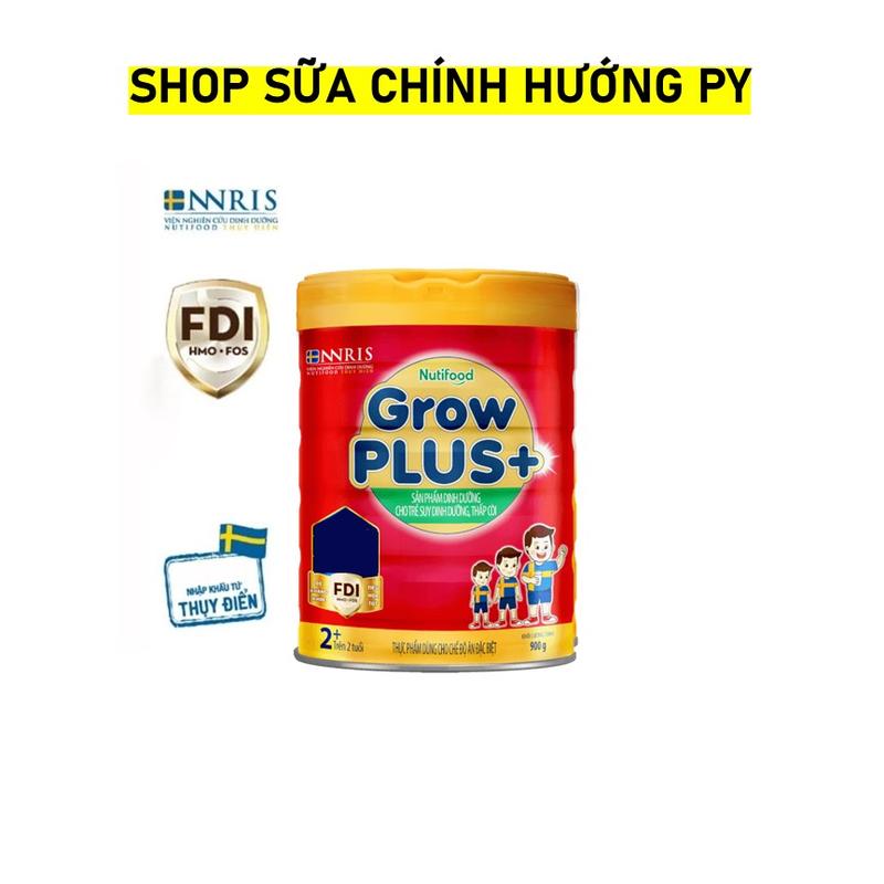 Sữa bột công thức Grow plus đỏ nutifood + mẫu mới dinh dưỡng trong lon 900g