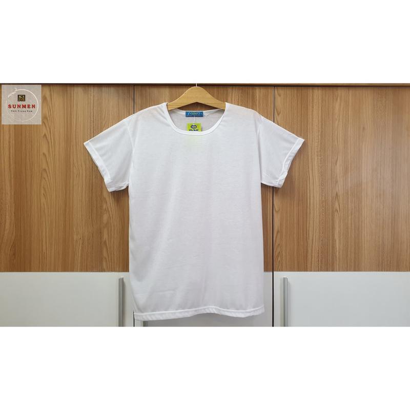 Áo Lót Nam Trắng Cổ Tròn Tay Ngắn Cotton Đẹp SUNMEN ALN001,Áo lót mặc ở nhà thoáng mát,mặc trong áo sơ mi Menswear Top Áo Thun Thun