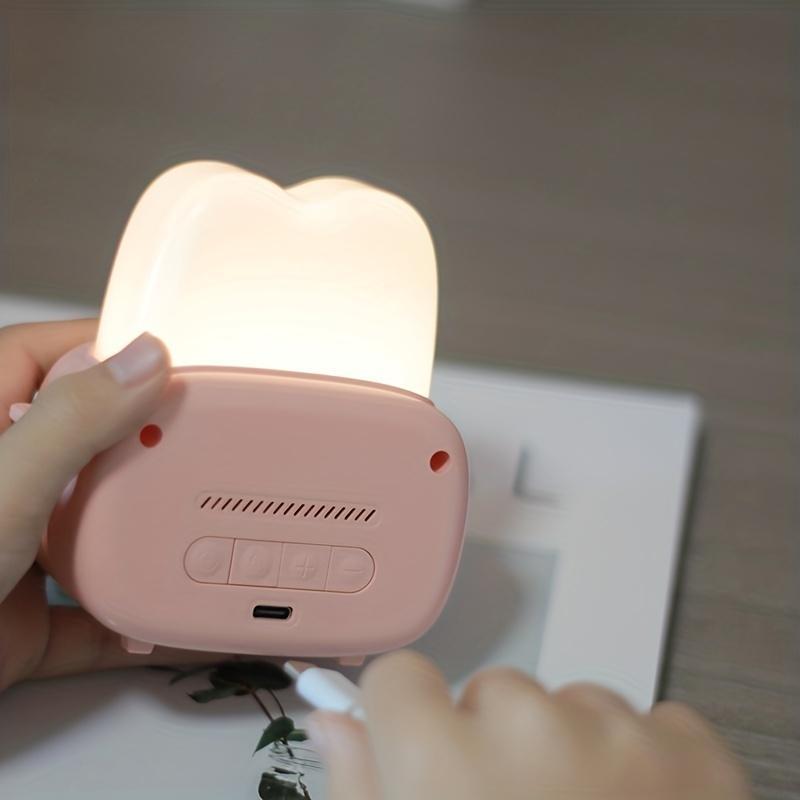 Product Introduction of Cute Cartoon Toast Design Alarm Clock, USB Reaching Desktop Night Light, Novelty Lighting for Home Bedroom Living Room 6
