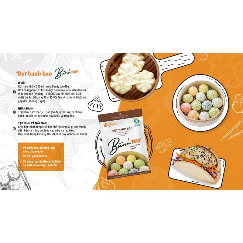 Product Introduction of Bột bánh bao Tài Ký có sẵn men nở gói 400g - Sản phẩm Việt Nam chính hãng 1
