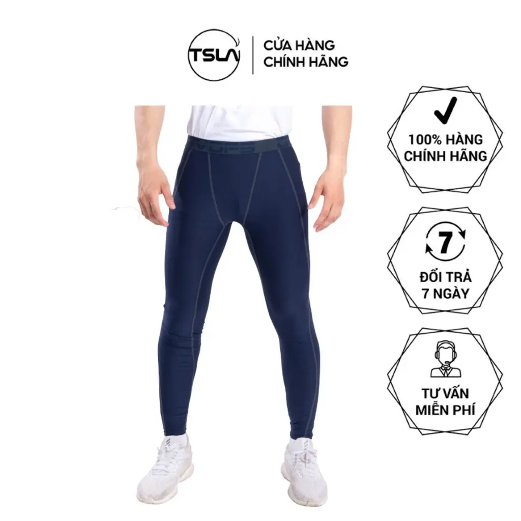 Quần legging thể thao nam Devops poly cao cấp co giãn giữ nhiệt chạy bộ đạp xe gym fitness DEL1005
