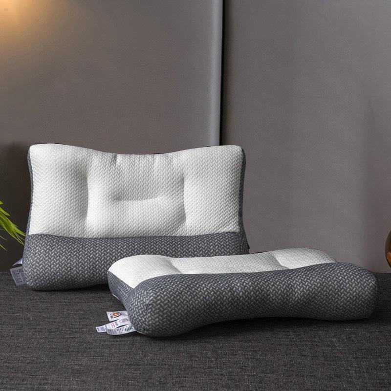Gối công thái học thế hệ mới 2026, 1 chiếc vải Dệt Kim 3D cao cấp, massage cổ vai gáy - Dệt Kim gối ruột