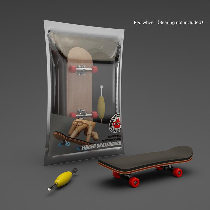Finger SkateBoard Wooden Fingerboard Toy Professional Stents Finger Skate Set 6