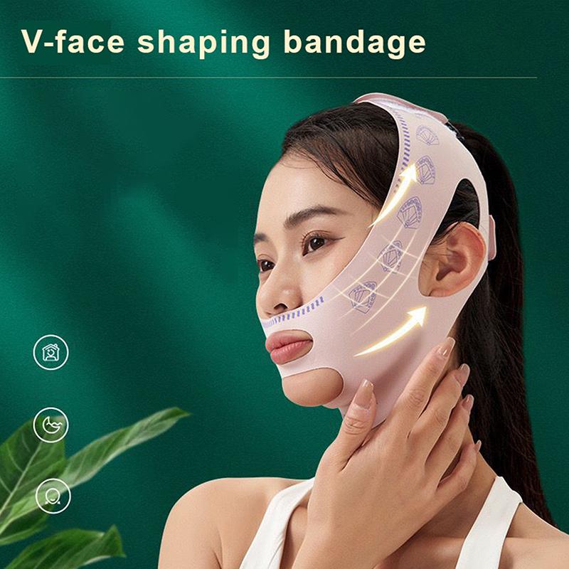 Face Breathable V Face Band Cheek Lift Up Face Thin Mask Reduce ...