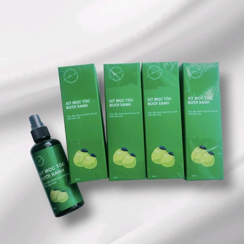 Combo xịt mọc tóc bưởi xanh 4 chai (Mua 3 tặng 1). Giúp tóc chắc khỏe, hỗ trợ ra tóc con hiệu quả.