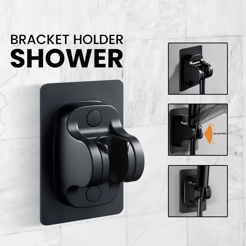 AY Bracket Pegangan Holder Gantungan Shower Hitam Stiker Up Down