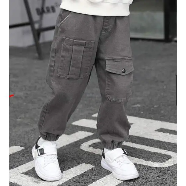 Quần dài jogger cho bé trai, chất vải kaki gió mềm mịn, phong cách hiphop vận động thoải mái (M1) Sport