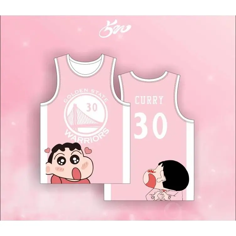 Cute Couple Basketball Uniform Cartoon Crayon Shin-Chan 520 Gift DIY Training Sports Jersey