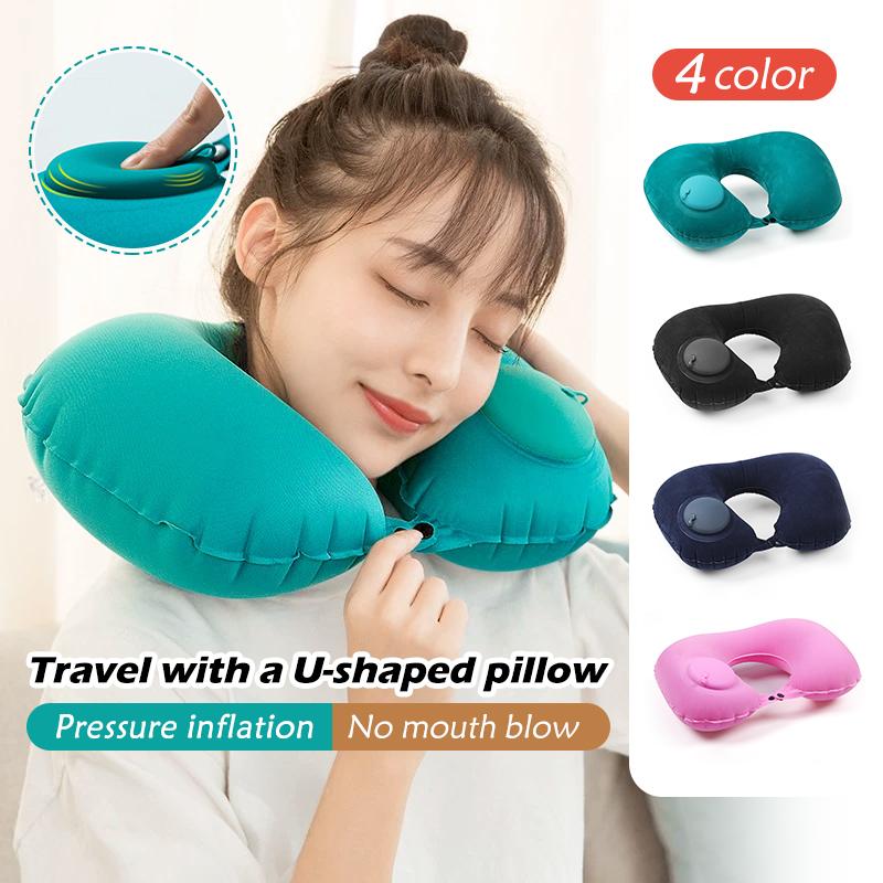 Portable travel Pillow Inflatable bantal PVC Air Pillows Camping ...