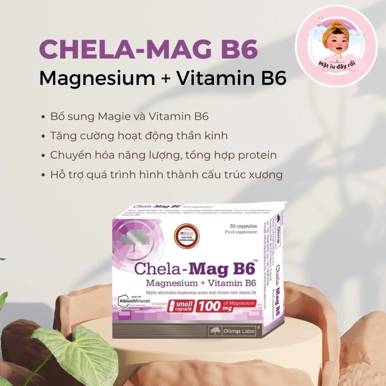 Chela-Mag B6 – Giúp Bổ sung Magie và Vitamin B6 cho mẹ bầu và sau sinh (Hộp 30 viên)-Nhập khẩu chính hãng
