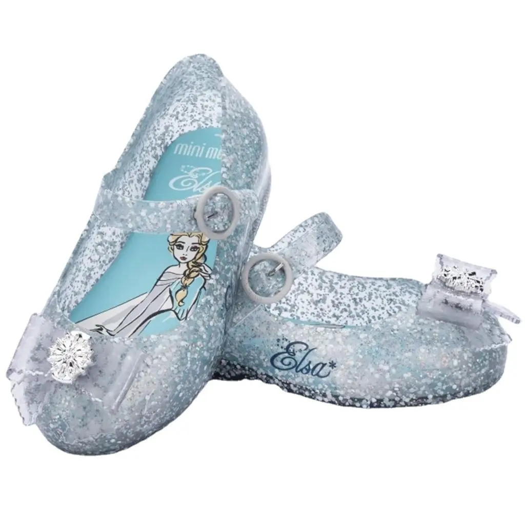 Già Y Thơ M Melisa Bégái Frozen Princess Romance Princess Elsa Children Jelly PVC Pumps