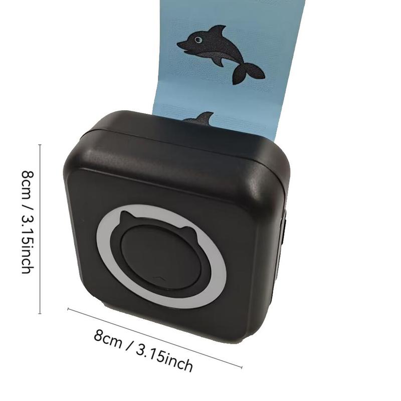 Portable Thermal Printer, 1 Count USB Rechargeable Wireless Label Printer with 1 Roll Print Paper, Bluetooth-compatible Label Maker for Home, School, Office 1