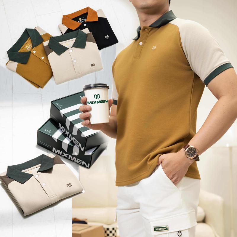 Áo Polo Nam Mixmen HCM M-601 vải cá sấu cotton interlock xuất xịn, chuẩn form, nam tính, thanh lịch cao cấp, Big Size