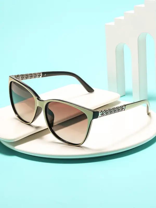 Women's Ombre Lens Square Frames Sunglasses, Modern Trendy Casual Sunglasses for Everyday Use, Fashion Styling Accessories for Outdoor Activities Sunglasses 2025 Women, Classic Shades, Trendy Vintage Sunglasses Polarized 6