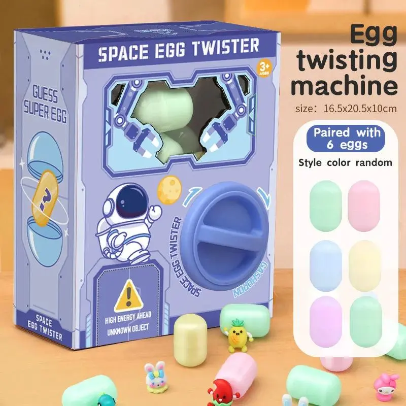 Animal Egg Twister Toy, 1 Box Cute Cartoon Animal Design Twister Machine Toy, Surprise Egg Toy, Birthday Gift for Kids 6