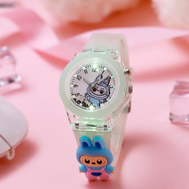 Product Introduction of NEW  Children‘s Watches Cartoon Doll LED Luminous Colorful Watch Analog Kids Watch Boys Girls Birthday Festival Toys Gifts 3