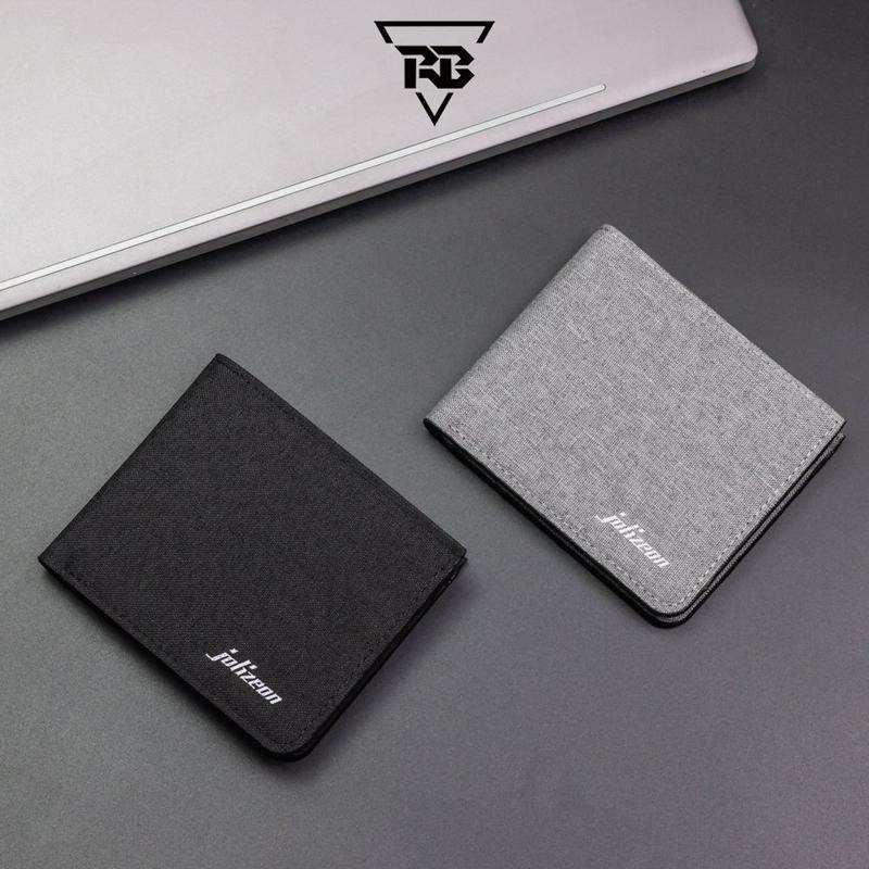 Ví Vải Nam Jolizeon Nhỏ Gọn Nhiều Ngăn Tiện Lợi Phong Cách Hàn Quốc Không Khoá Chất Vải Canvas Cao Cấp Wallet Fullbox Da
