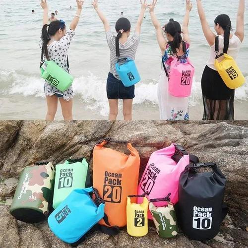 Product Introduction of Ocean pack 15Liters Dry Bag Portable Outdoor Waterproof Bag for Swimming Diving Hiking Waterproof Rain Proof Motor Bike Storage Bag Bucket bag Sling shoulder Backpack outdoor Travel bag Waterproof Bucket bag for hiking Quick dry bag VMI Direct 10