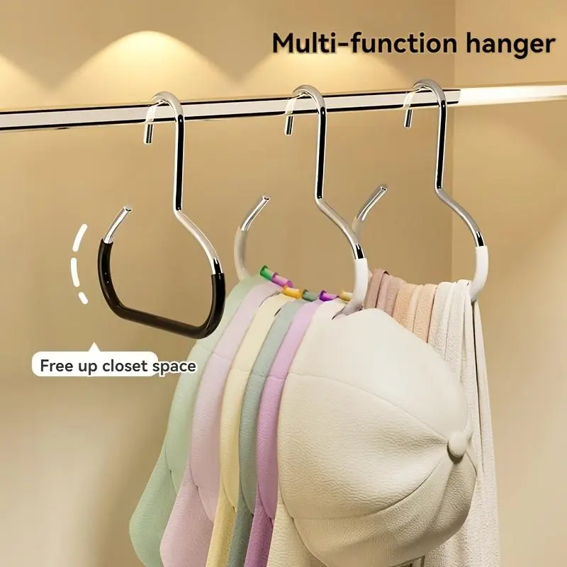 Hat Hanger, 2 Counts Multifunctional Hat Storage Hook, Hat Display Rack, Home Organizer for Bedroom, Wardrobe, Closet, Shelves【Only Hook】 6