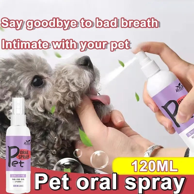 Xịt Miệng Cho Thú Cưng, Cho Chó Mèo, Làm Sạch Răng Hơi Thở Hôi, Chăm Sóc Miệng Cho Thú Cưng, Xịt Khử Mùi Răng Miệng Cho Chó