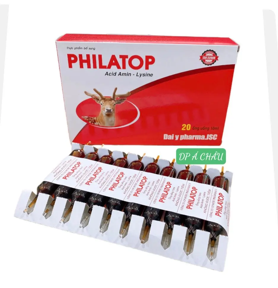 COMBO 7 Hộp Philatop Truyền thống, ống thủy tinh cho trẻ biếng ăn, chậm lớn, còi xương, người già đề kháng kém (hộp 20 ống)
