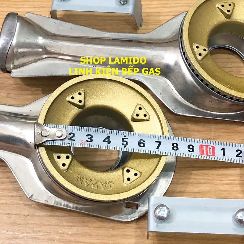COMBO 2 Bộ Họng đầu đốt bếp gas FUJISHI, Ống điếu + Mâm chia lửa Sen NHÔM N78-S1 JAPAN - ( Có Kèm Bass gắn + Vít) - [ Phụ kiện bếp ga, linh kiện thay thế bếp đôi, đơn ] 2