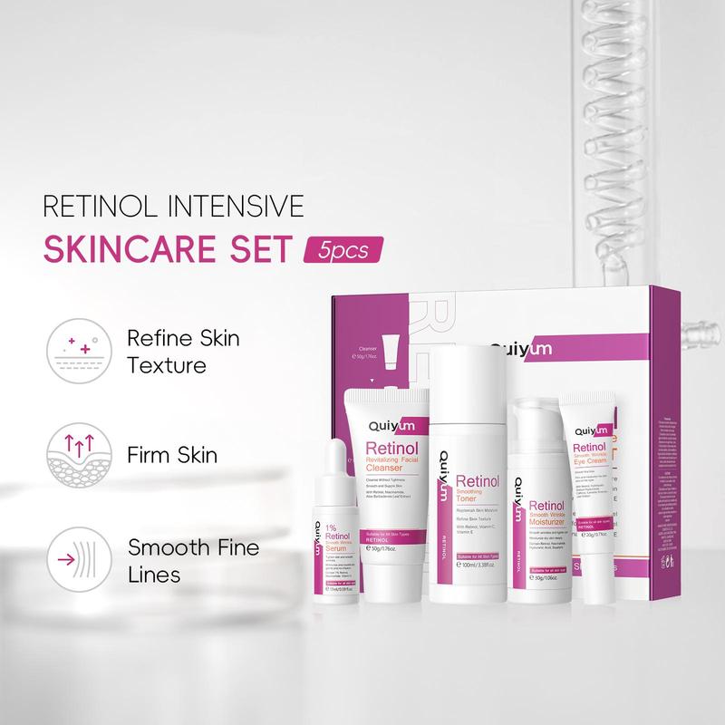 Product Introduction of Retinol Skin Care Kit, 8 Counts/12/14pcs Facial Cleanser & Toner & Serum & Eye Cream & Face Cream, Moisturizing Skin Care Kit for Women, Valentine's Day Gift 6