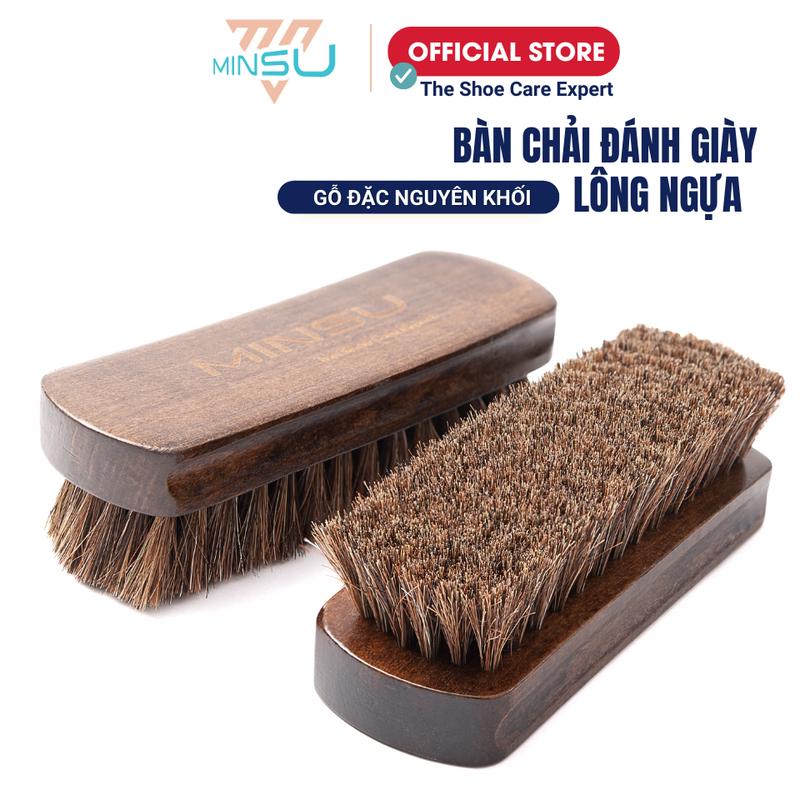 Bàn Chải Đánh Giày Lông Ngựa Cao Cấp MINSU M2414 Chuyên Dùng Vệ Sinh Giày Sneaker Giày Da - Loại Lớn