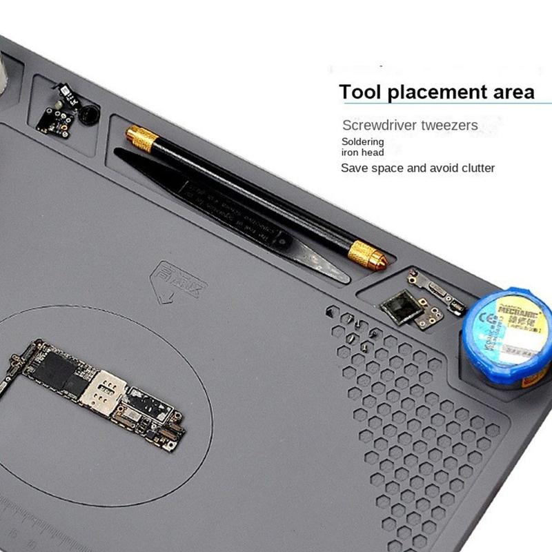 Product Introduction of Temperature Resistant Heat Insulation Soldering Mat Heat Resistant Silicone Repair Pad Desk Platform ESD Working Pad Computer 16