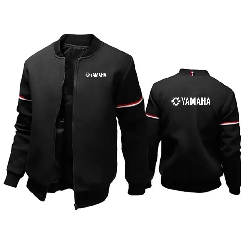 Áo Khoác Trơn Sành Điệu Cho Nam, YAMAHA, Có Túi, Phong Cách Thường Ngày, Thoáng Khí, Cổ Chân Đế Có Khóa Kéo, Áo Dài Tay, Thích Hợp Đi Dạo Thành Phố, Đi Phố, Đi Chơi Ngoài Trời