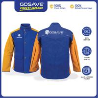 Gambar (Promo Eksklusif) GOSAVE Welding Jacket Kulit Baju Las Tahan Panas Percikan Api Full Safety Leather Jacket Slim Fit K3 - XL dari Gosave Official Kota Tangerang 1 Tokopedia