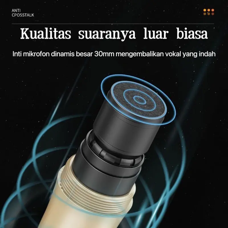 {BISACOD} Mic Wireles MKF01 Microphone Bluetooth Dengan Receiver System Single Mic Wireles 4