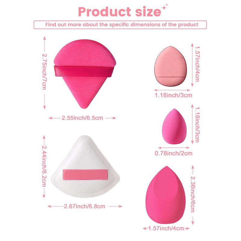 18pcs Makeup Sponge & Powder Puff Set, Versatile Soft Makeup Sponges & Powder Puffs for Liquid Foundation, Loose Powder, Concealer & Cream, Makeup Tool for Blending & Facial Detailing, Cosmetics 1
