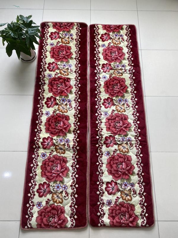 Thảm trải, thảm trải trường kỉ nỉ nhung mềm mịn KT 1m85x47cm bộ đệm lót ghế gỗ