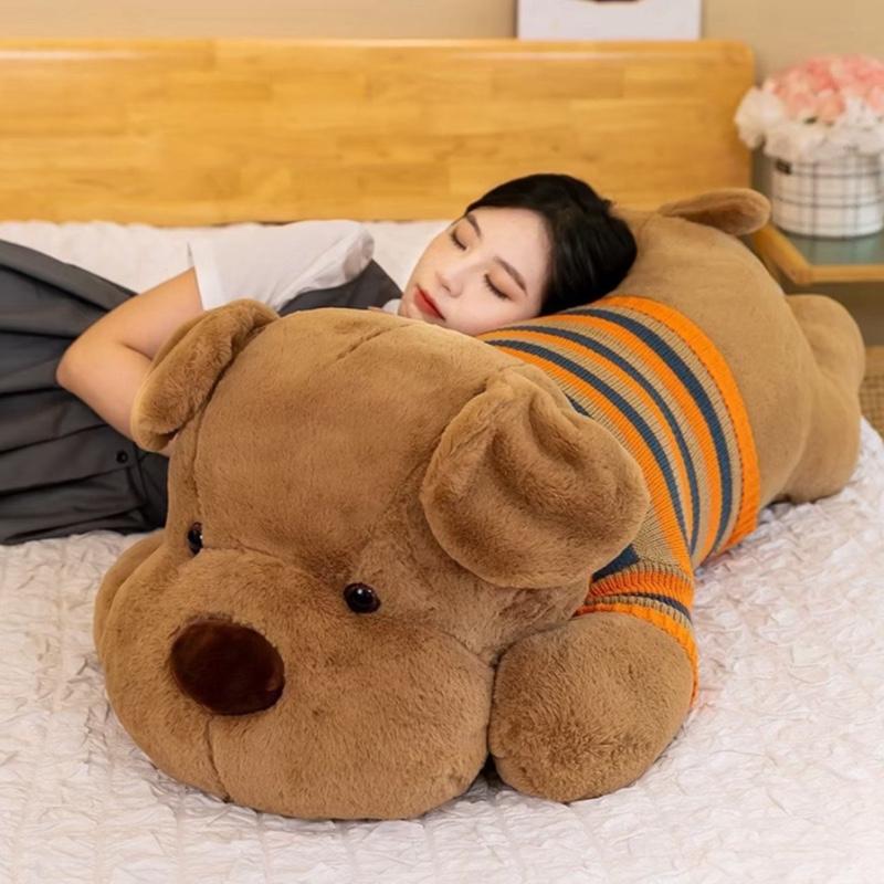 Gấu bông chó ngủ áo len siêu êm 3 màu hang chuan q c c c thú nhồi bông