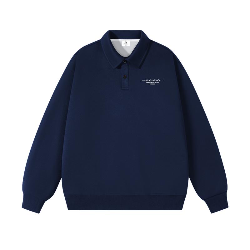 Áo Sweater Polo Local Brand Amee Studio Signature - Nỉ 2 Da Cotton Unisex Nam Nữ