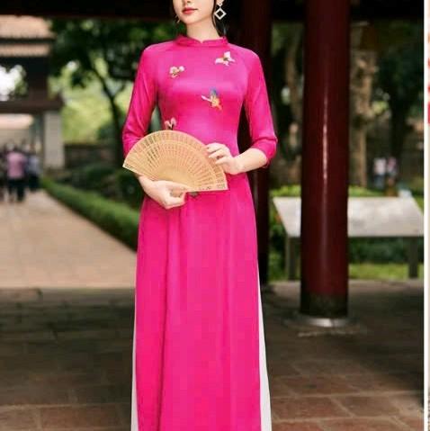 Bộ áo dài tây thi thêu cao cấp đủ size 7