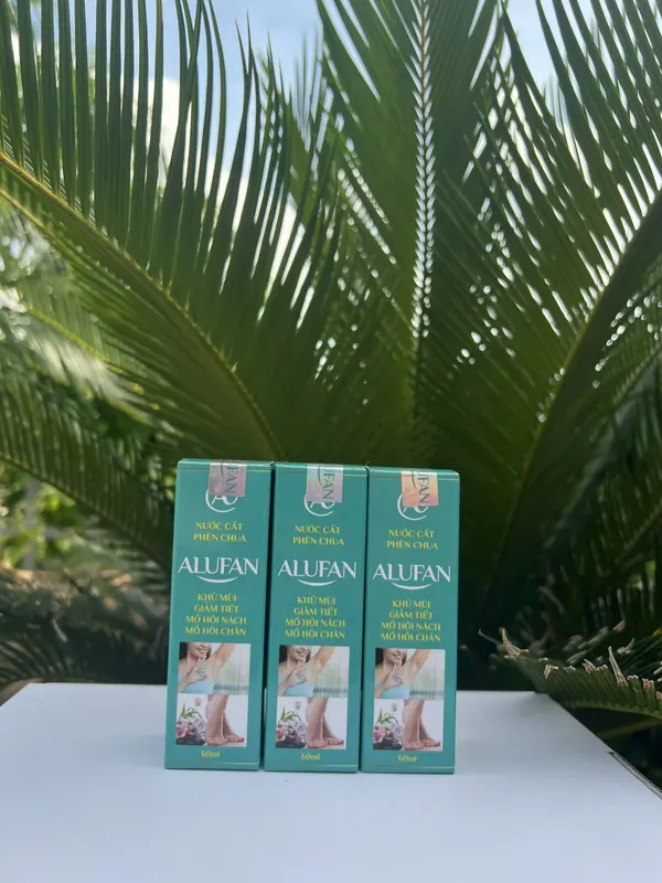 combo 3 chai xịt phèn chua alufan khử mùi hôi nách, hôi chân ( mỗi chai 60ml) 2