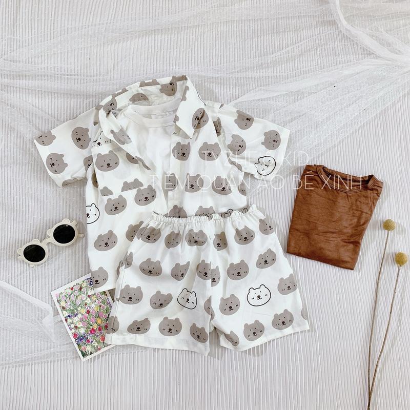 Set bộ sơ mi cho bé trai tiệm quần áo bé xinh 1