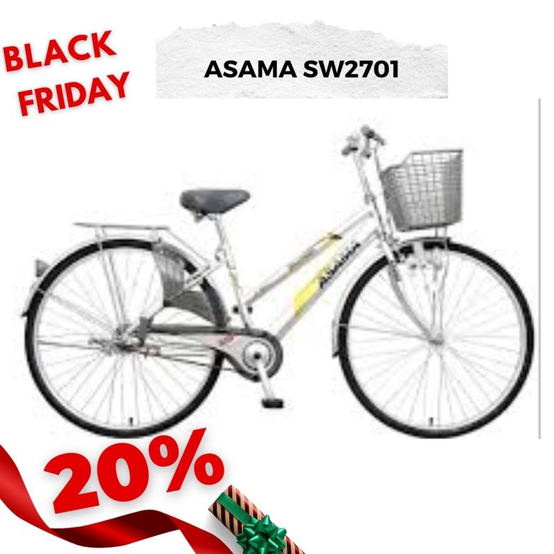  Xe đạp ASAMA CLD SW2701 26 inch  Tặng đèn + chắn bùn +bình nước+ giá đỡ bình nước+ lục giác  Gắn Xe Đạp Đạp Xe Đạp Sports 