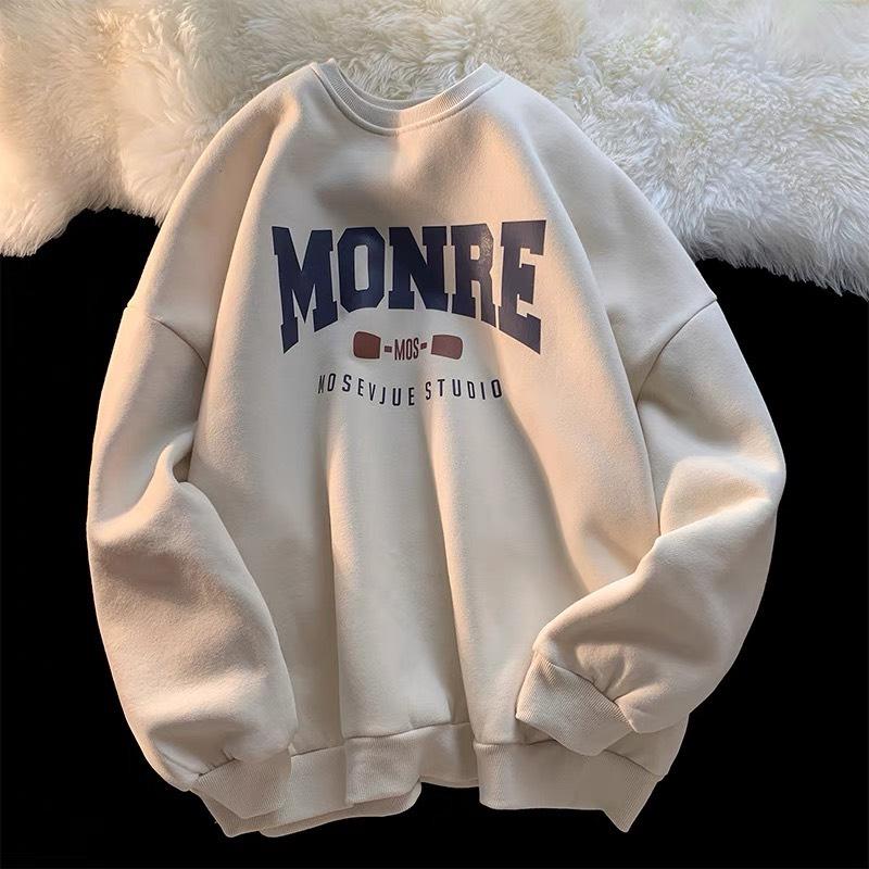 Áo Sweater MONRE Nam Nữ, Áo Sweater Nỉ Bông From Rộng Kiểu Dáng Unisex Chất liệu vải nỉ trần bông dày dặn mềm mại không bai xù Menswear Hoodie Top Voi infinite hoodie