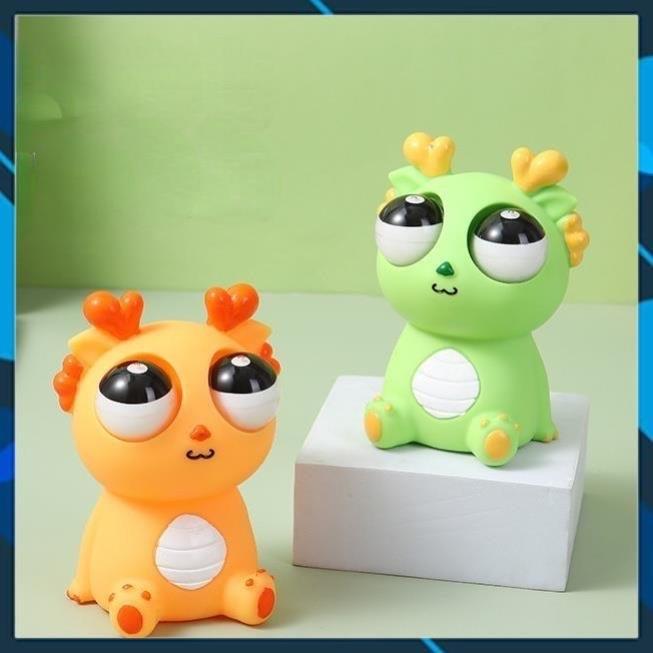 Đồ Chơi squishy Rồng Mắt Lồi Thú Bóp Lòi Mắt Giảm Stress - Đồ Chơi Bóp Bóp Lòi Mắt Cao Su Toy