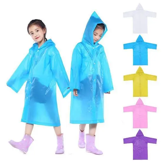 Jas Hujan Anak EVA Raincoat Lightweight Unisex Terusan 0